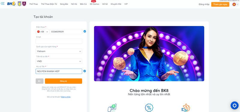 Hướng dẫn đăng ký BET88 chi tiết từng bước